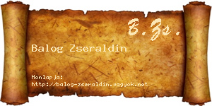 Balog Zseraldin névjegykártya